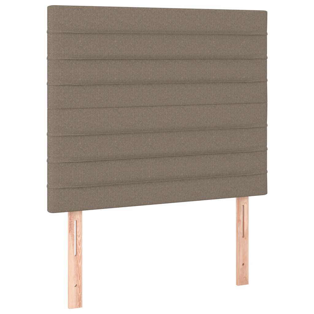 Boxspring met matras en LED stof taupe 90x190 cm is nu te koop bij PeponiXL, paradijselijk wonen!