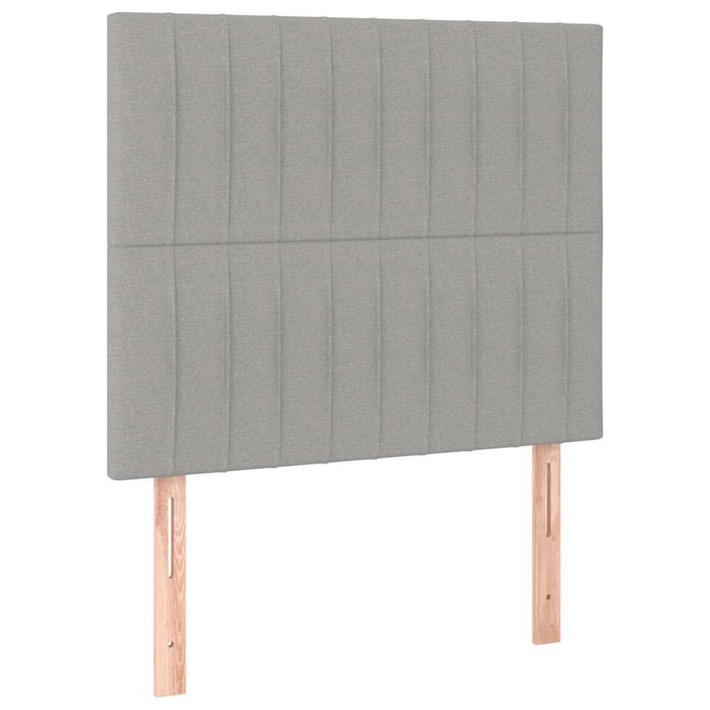 Boxspring met matras en LED stof lichtgrijs 80x200 cm is nu te koop bij PeponiXL, paradijselijk wonen!