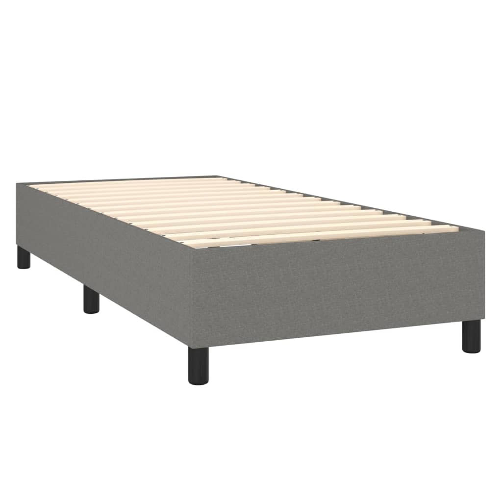 Boxspring met matras en LED stof donkergrijs 90x190 cm is nu te koop bij PeponiXL, paradijselijk wonen!