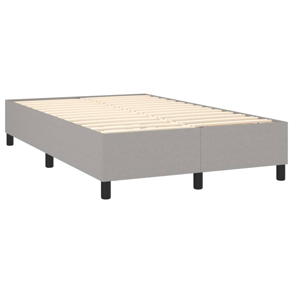 Boxspring met matras en LED stof lichtgrijs 120x200 cm is nu te koop bij PeponiXL, paradijselijk wonen!