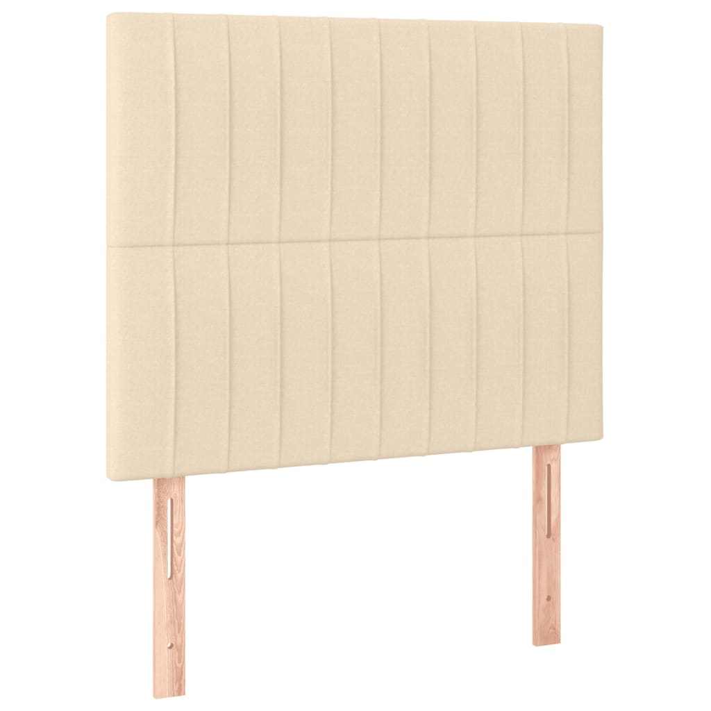 Boxspring met matras en LED stof crèmekleurig 120x200 cm is nu te koop bij PeponiXL, paradijselijk wonen!
