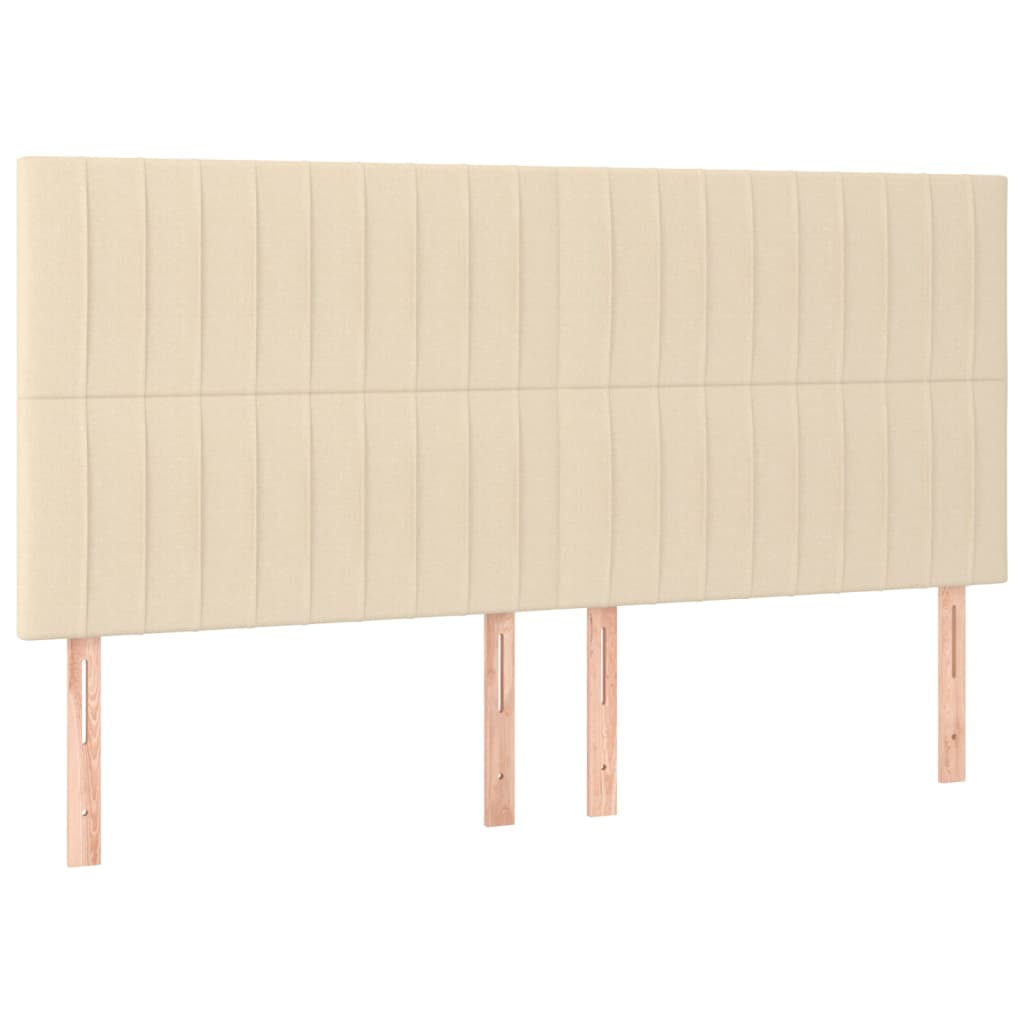 Boxspring met matras en LED stof crèmekleurig 200x200 cm is nu te koop bij PeponiXL, paradijselijk wonen!