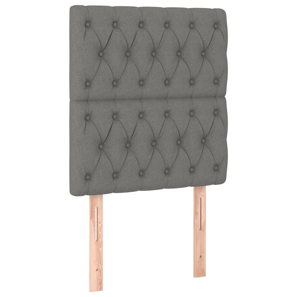 Boxspring met matras en LED stof donkergrijs 80x200 cm is nu te koop bij PeponiXL, paradijselijk wonen!