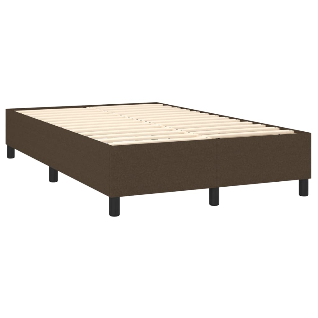 Boxspring met matras en LED stof donkerbruin 120x200 cm is nu te koop bij PeponiXL, paradijselijk wonen!