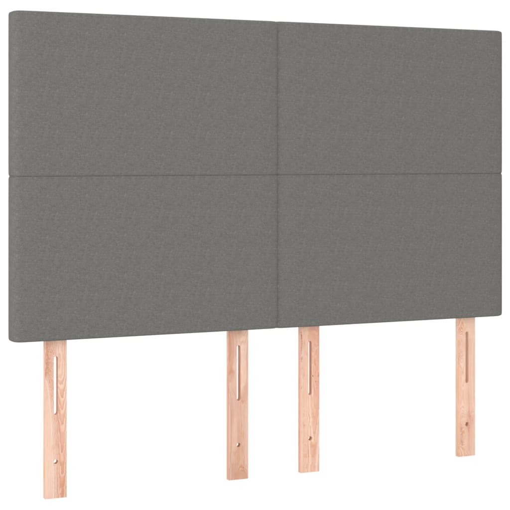 Boxspring met matras en LED stof donkergrijs 140x190 cm is nu te koop bij PeponiXL, paradijselijk wonen!