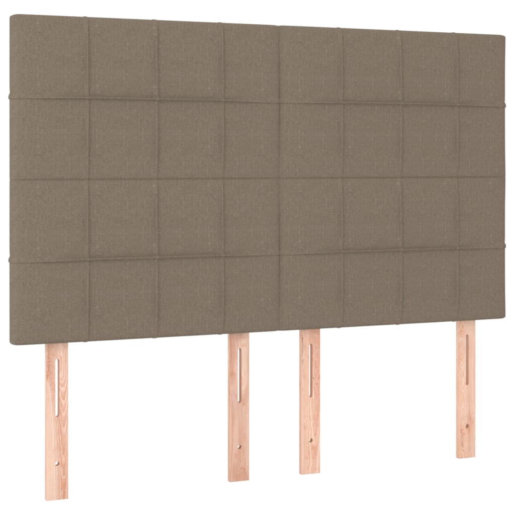 Boxspring met matras en LED stof taupe 140x200 cm is nu te koop bij PeponiXL, paradijselijk wonen!