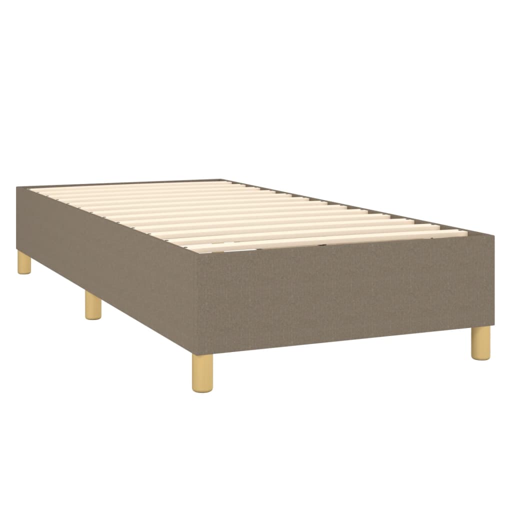 Boxspring met matras en LED stof taupe 80x200 cm is nu te koop bij PeponiXL, paradijselijk wonen!