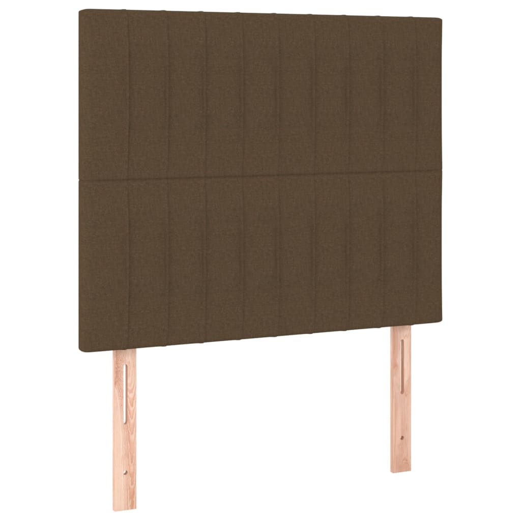 Boxspring met matras en LED stof donkerbruin 120x200 cm is nu te koop bij PeponiXL, paradijselijk wonen!
