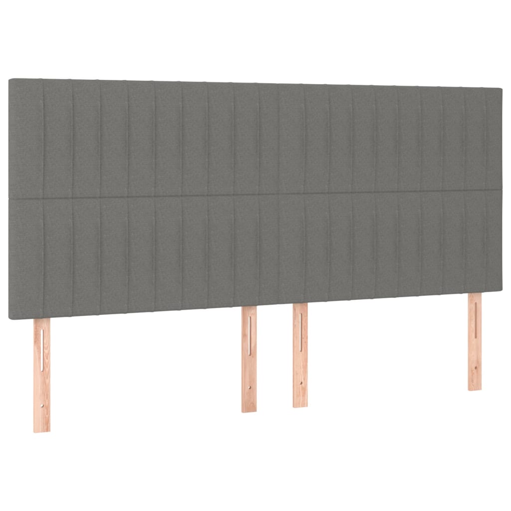 Boxspring met matras en LED stof donkergrijs 160x200 cm is nu te koop bij PeponiXL, paradijselijk wonen!