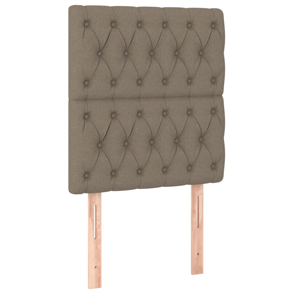 Boxspring met matras en LED stof taupe 80x200 cm is nu te koop bij PeponiXL, paradijselijk wonen!