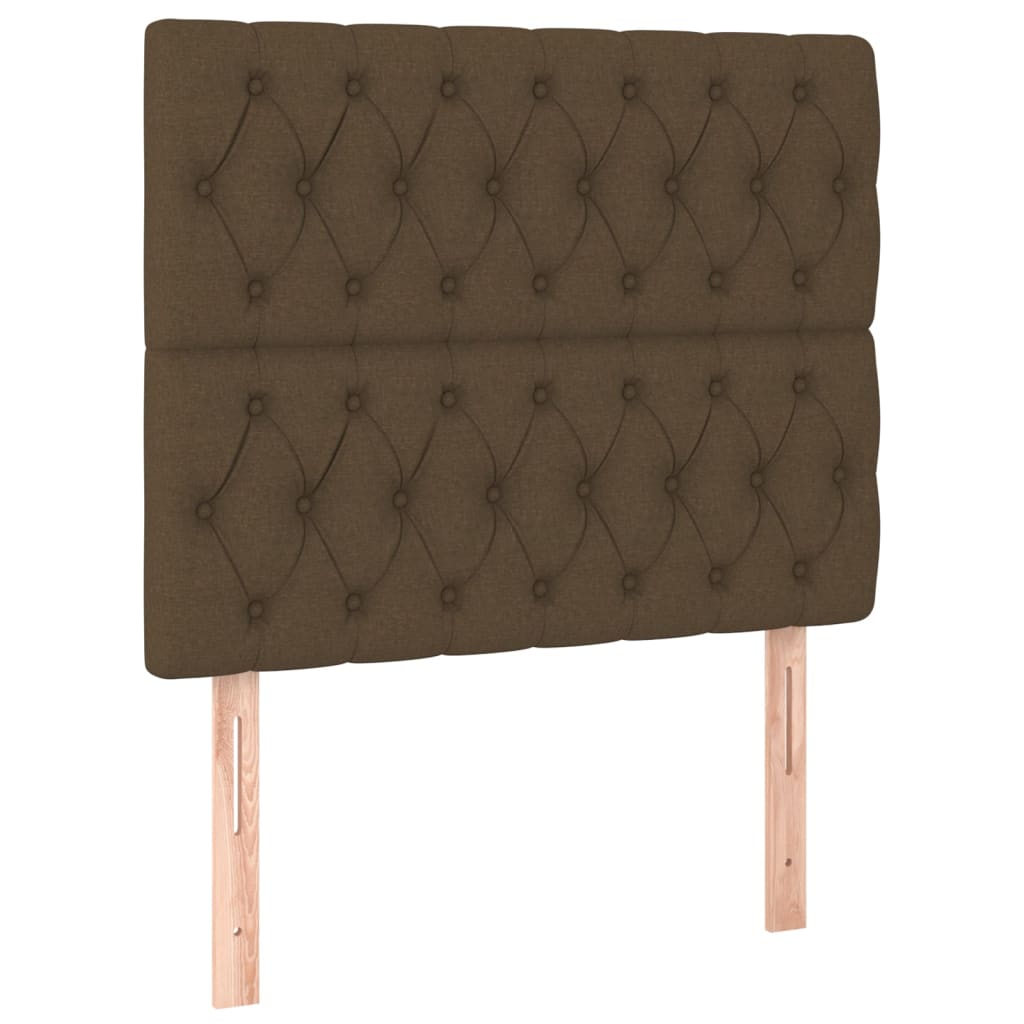 Boxspring met matras en LED stof donkerbruin 120x200 cm is nu te koop bij PeponiXL, paradijselijk wonen!