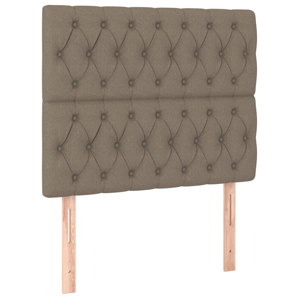 Boxspring met matras en LED stof taupe 120x200 cm is nu te koop bij PeponiXL, paradijselijk wonen!