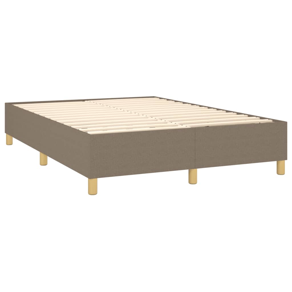 Boxspring met matras en LED stof taupe 140x200 cm is nu te koop bij PeponiXL, paradijselijk wonen!