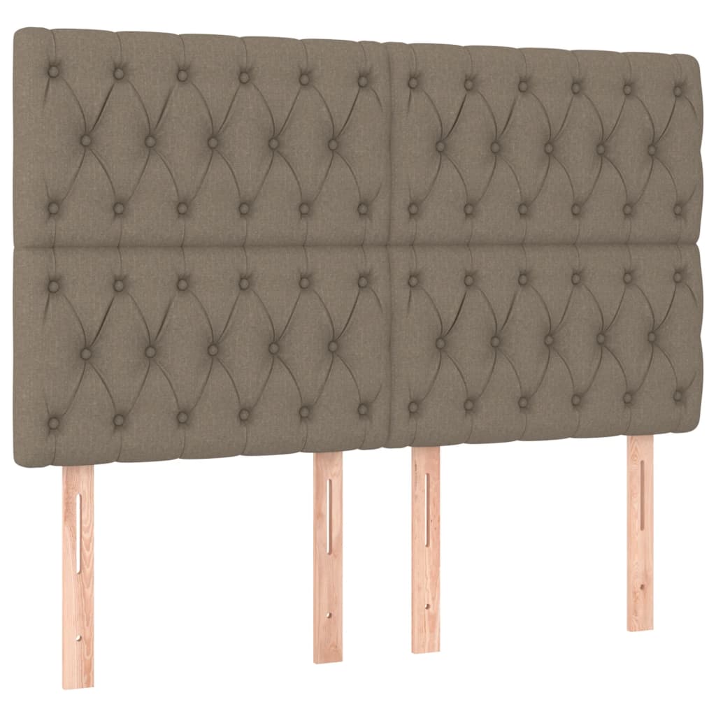 Boxspring met matras en LED stof taupe 160x200 cm is nu te koop bij PeponiXL, paradijselijk wonen!