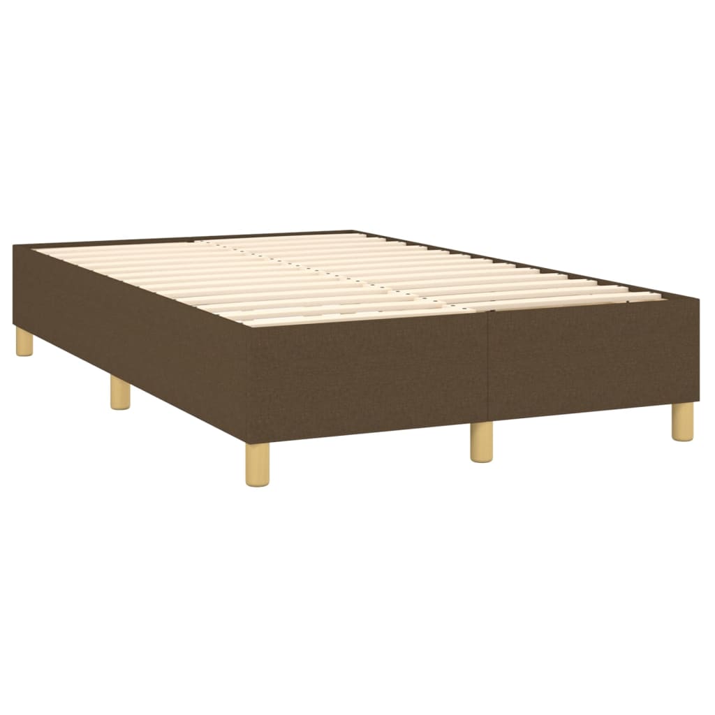Boxspring met matras en LED stof donkerbruin 120x200 cm is nu te koop bij PeponiXL, paradijselijk wonen!