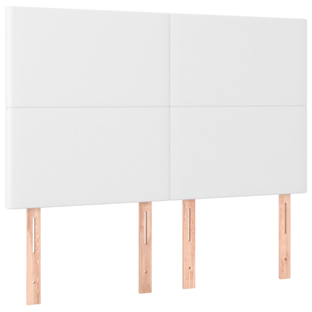 Boxspring met matras en LED kunstleer wit 140x200 cm is nu te koop bij PeponiXL, paradijselijk wonen!