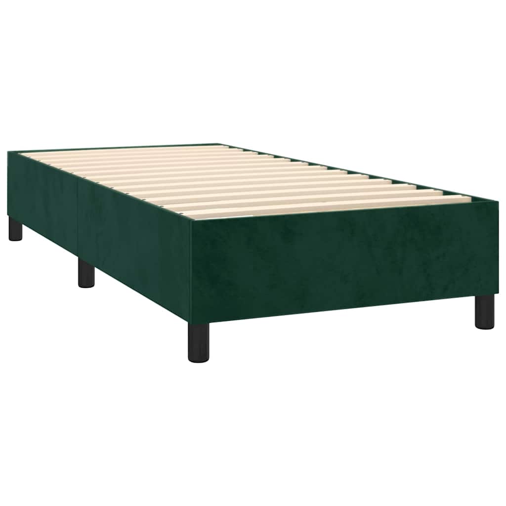 Boxspring met matras en LED fluweel donkergroen 100x200 cm is nu te koop bij PeponiXL, paradijselijk wonen!