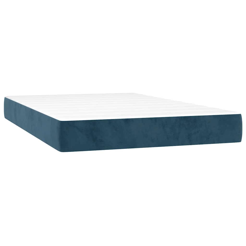 Boxspring met matras en LED fluweel donkerblauw 120x200 cm is nu te koop bij PeponiXL, paradijselijk wonen!