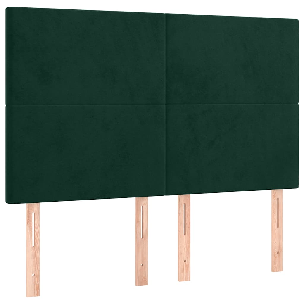 Boxspring met matras en LED fluweel donkergroen 140x200 cm is nu te koop bij PeponiXL, paradijselijk wonen!