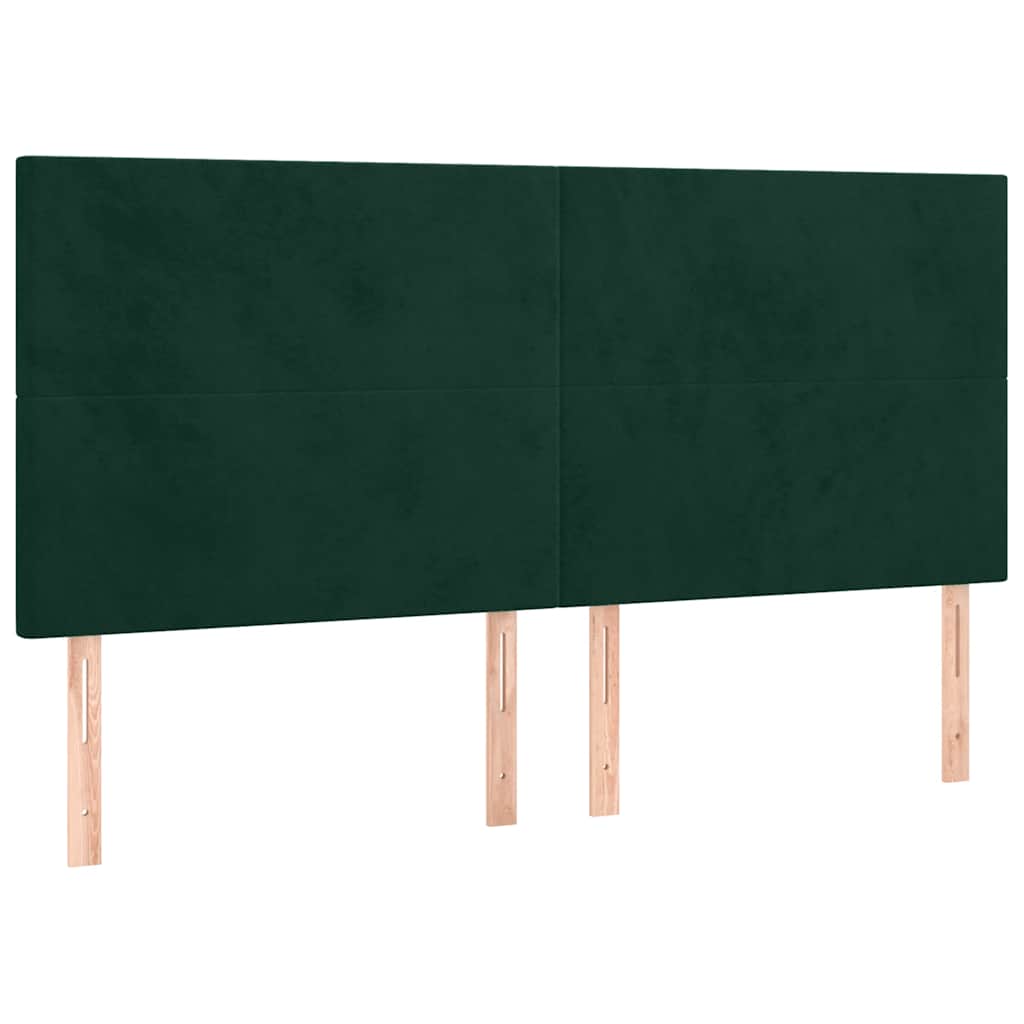 Boxspring met matras en LED fluweel donkergroen 180x200 cm is nu te koop bij PeponiXL, paradijselijk wonen!