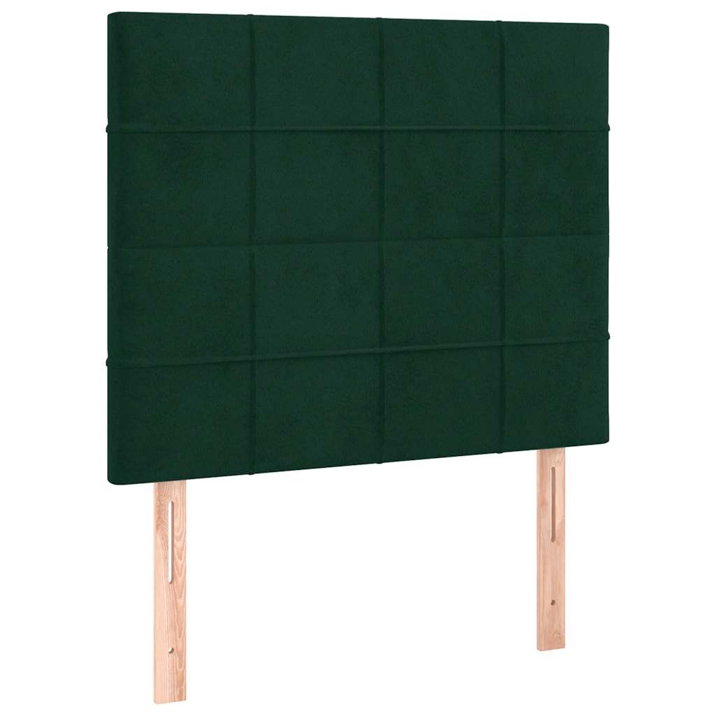 Boxspring met matras en LED fluweel donkergroen 100x200 cm is nu te koop bij PeponiXL, paradijselijk wonen!