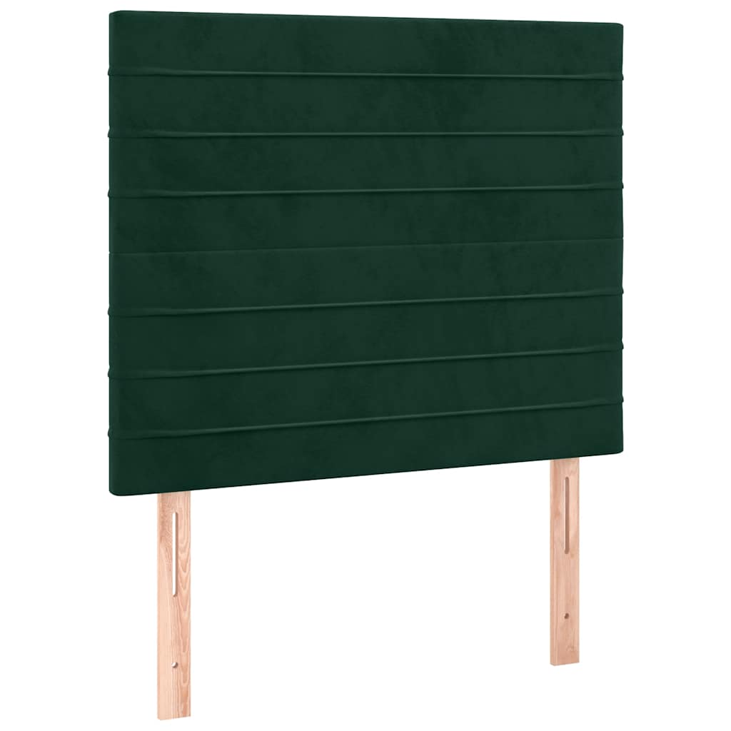 Boxspring met matras en LED fluweel donkergroen 100x200 cm is nu te koop bij PeponiXL, paradijselijk wonen!