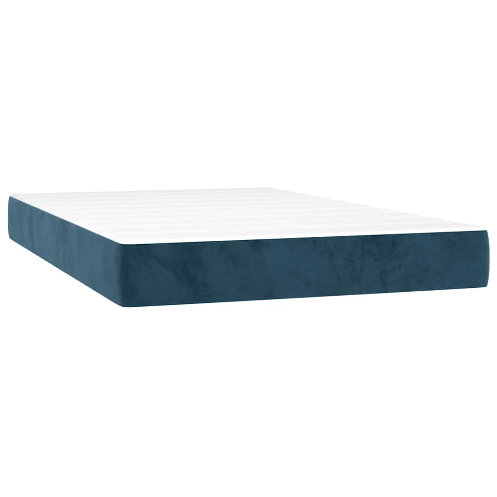 Boxspring met matras en LED fluweel donkerblauw 120x200 cm is nu te koop bij PeponiXL, paradijselijk wonen!