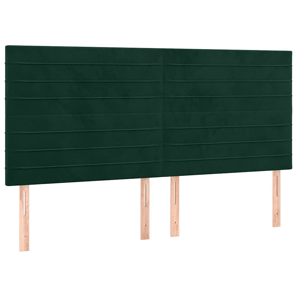 Boxspring met matras en LED fluweel donkergroen 160x200 cm is nu te koop bij PeponiXL, paradijselijk wonen!