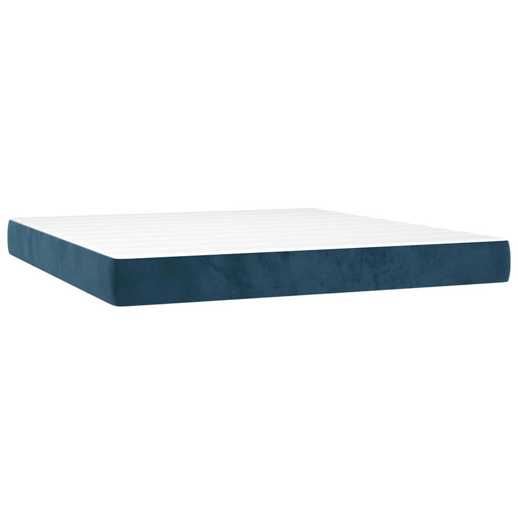 Boxspring met matras en LED fluweel donkerblauw 180x200 cm is nu te koop bij PeponiXL, paradijselijk wonen!