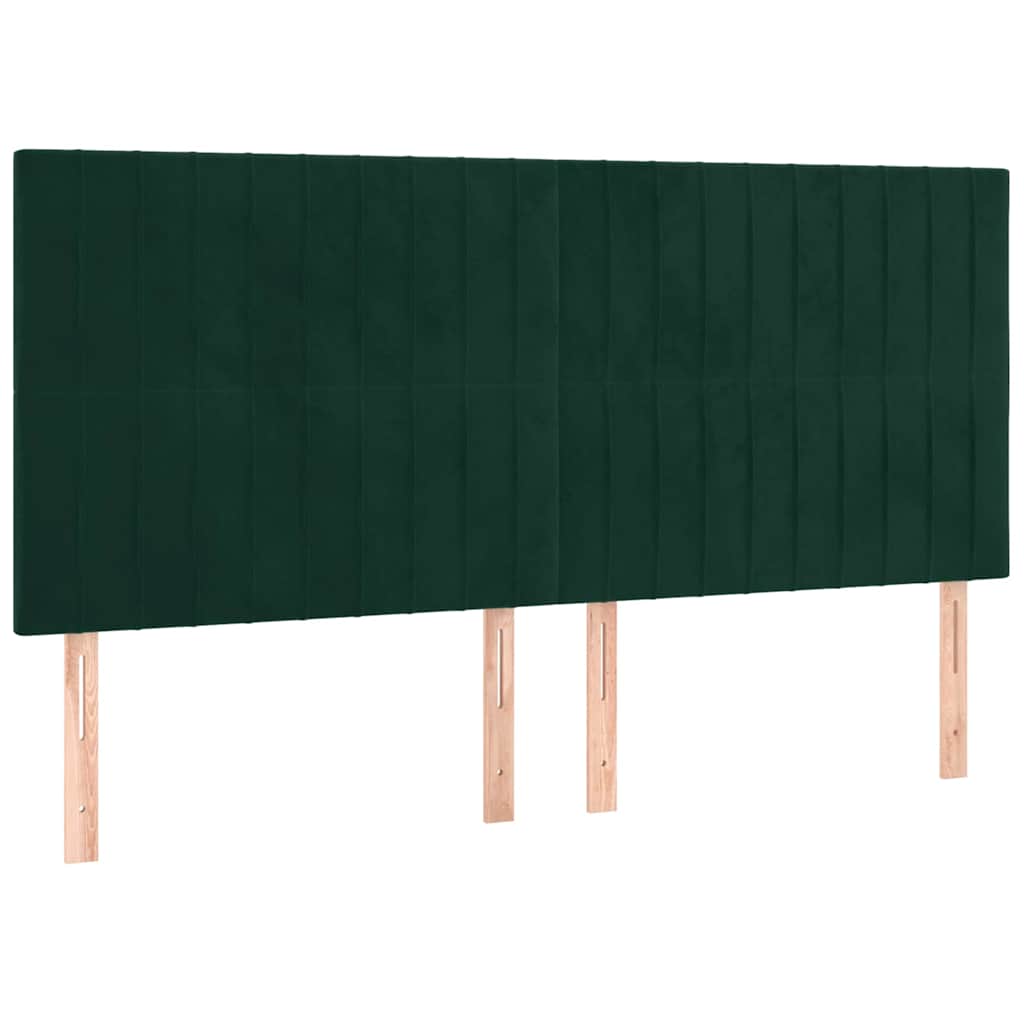 Boxspring met matras en LED fluweel donkergroen 180x200 cm is nu te koop bij PeponiXL, paradijselijk wonen!