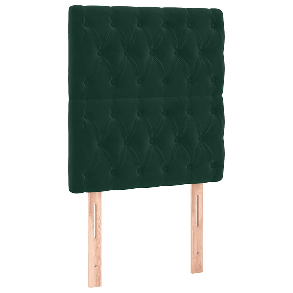Boxspring met matras en LED fluweel donkergroen 80x200 cm is nu te koop bij PeponiXL, paradijselijk wonen!