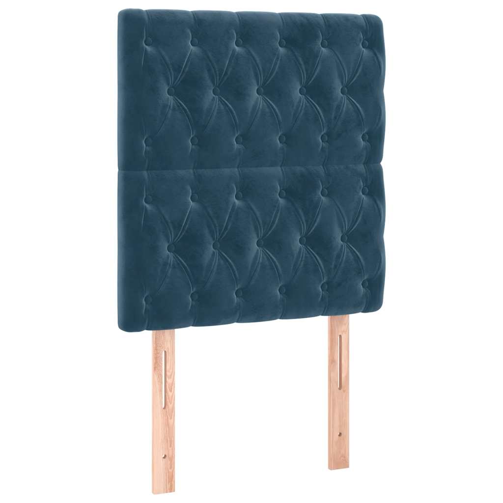 Boxspring met matras en LED fluweel donkerblauw 80x200 cm is nu te koop bij PeponiXL, paradijselijk wonen!