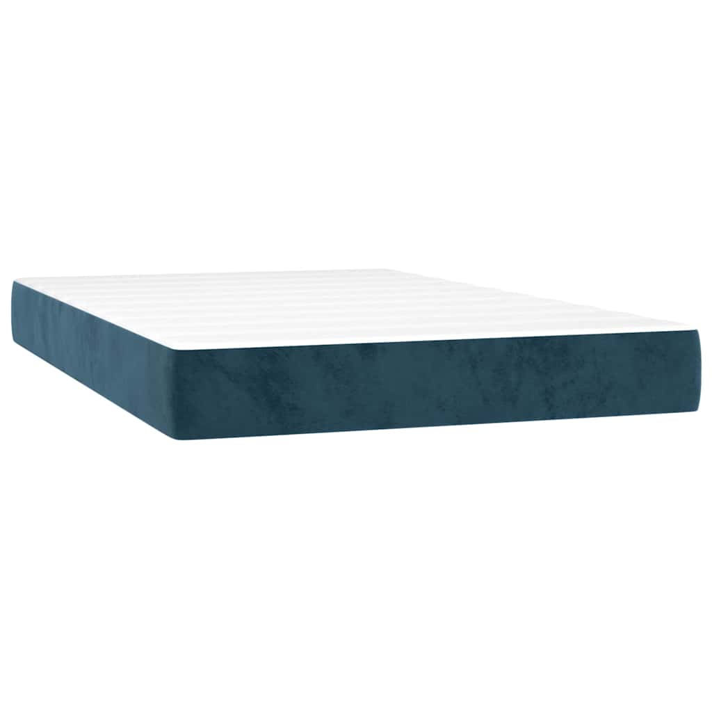 Boxspring met matras en LED fluweel donkerblauw 120x200 cm is nu te koop bij PeponiXL, paradijselijk wonen!