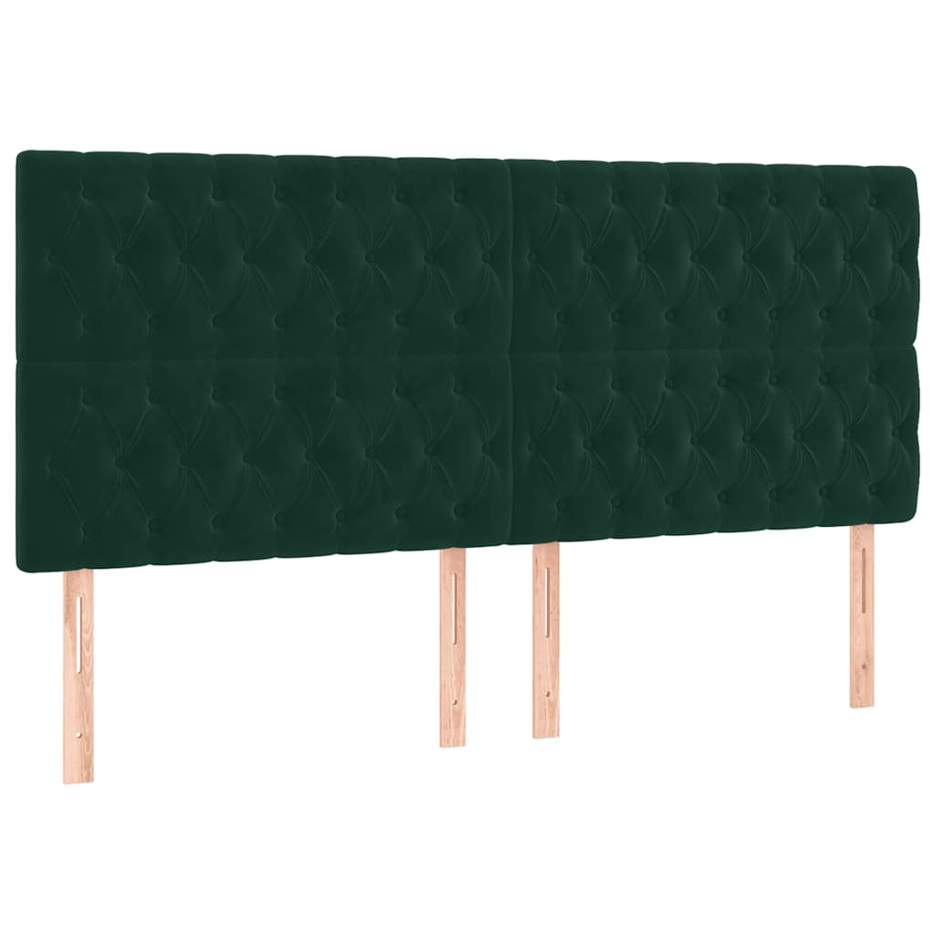 Boxspring met matras en LED fluweel donkergroen 200x200 cm is nu te koop bij PeponiXL, paradijselijk wonen!
