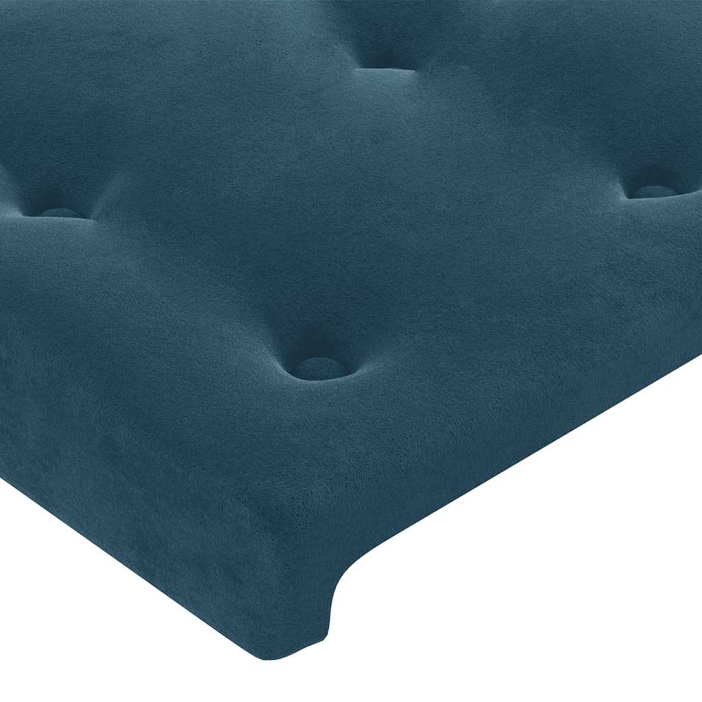Boxspring met matras en LED fluweel donkerblauw 90x190 cm is nu te koop bij PeponiXL, paradijselijk wonen!