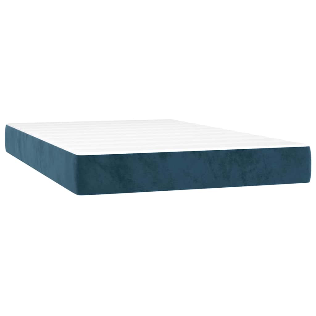 Boxspring met matras en LED fluweel donkerblauw 120x200 cm is nu te koop bij PeponiXL, paradijselijk wonen!