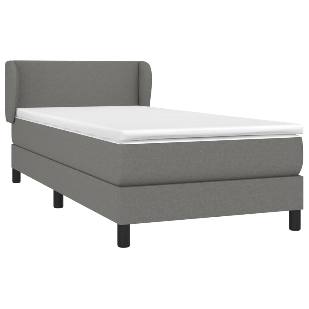 Boxspring met matras stof donkergrijs 80x200 cm is nu te koop bij PeponiXL, paradijselijk wonen!
