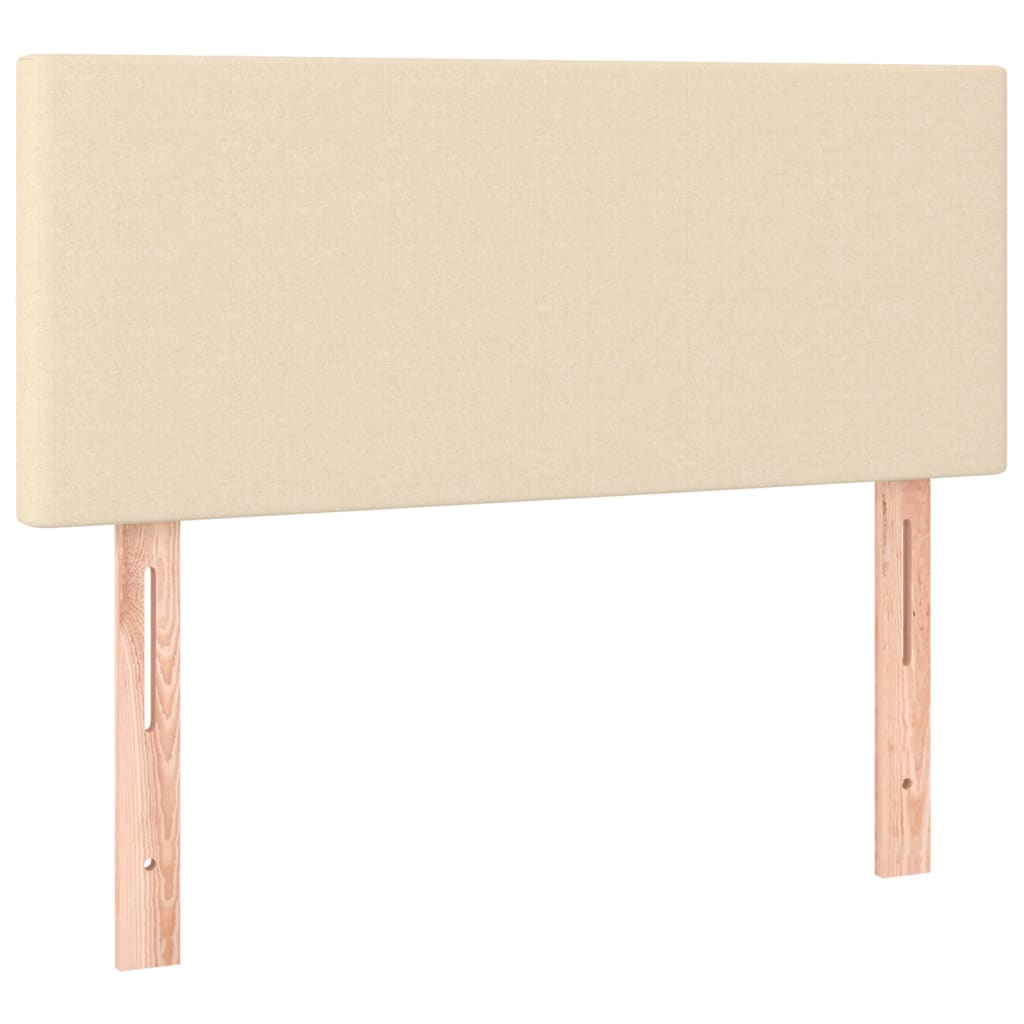 Boxspring met matras stof crèmekleurig 90x190 cm is nu te koop bij PeponiXL, paradijselijk wonen!