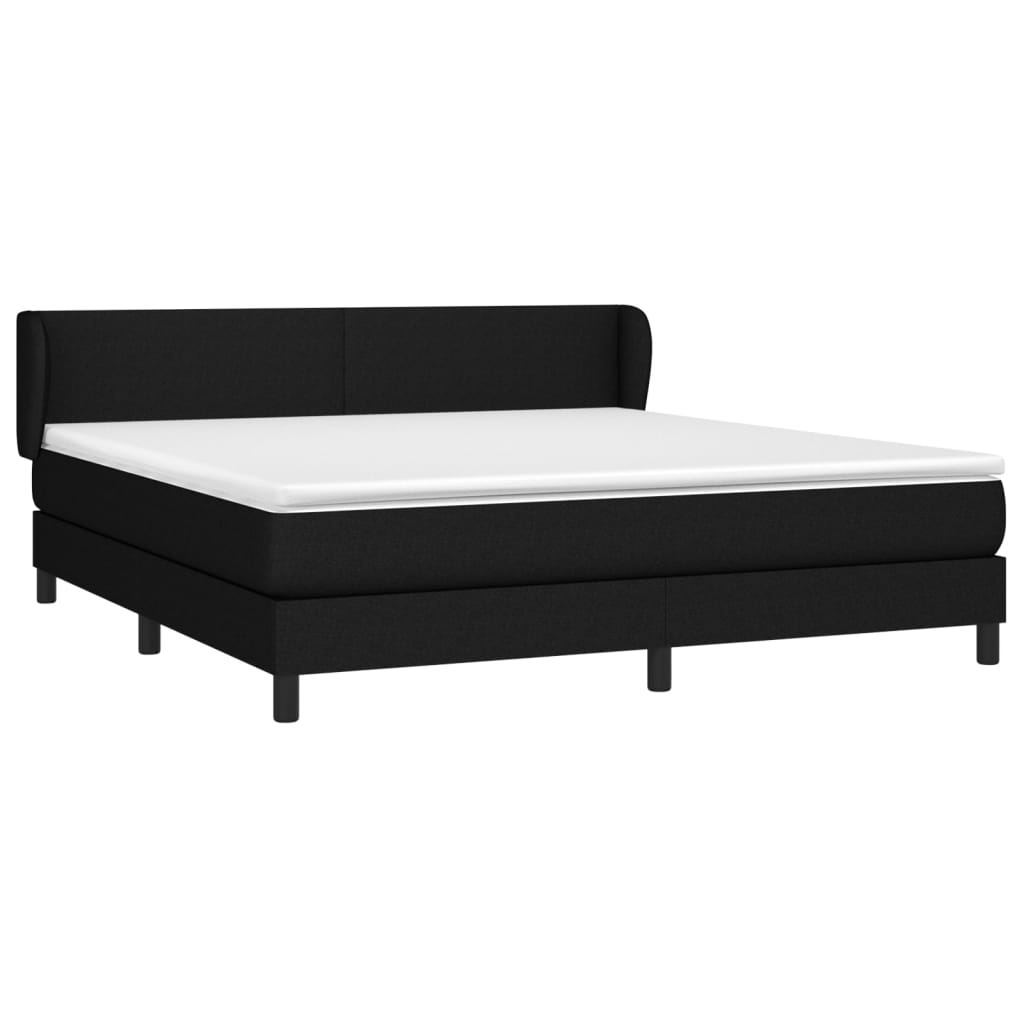Boxspring met matras stof zwart 160x200 cm is nu te koop bij PeponiXL, paradijselijk wonen!