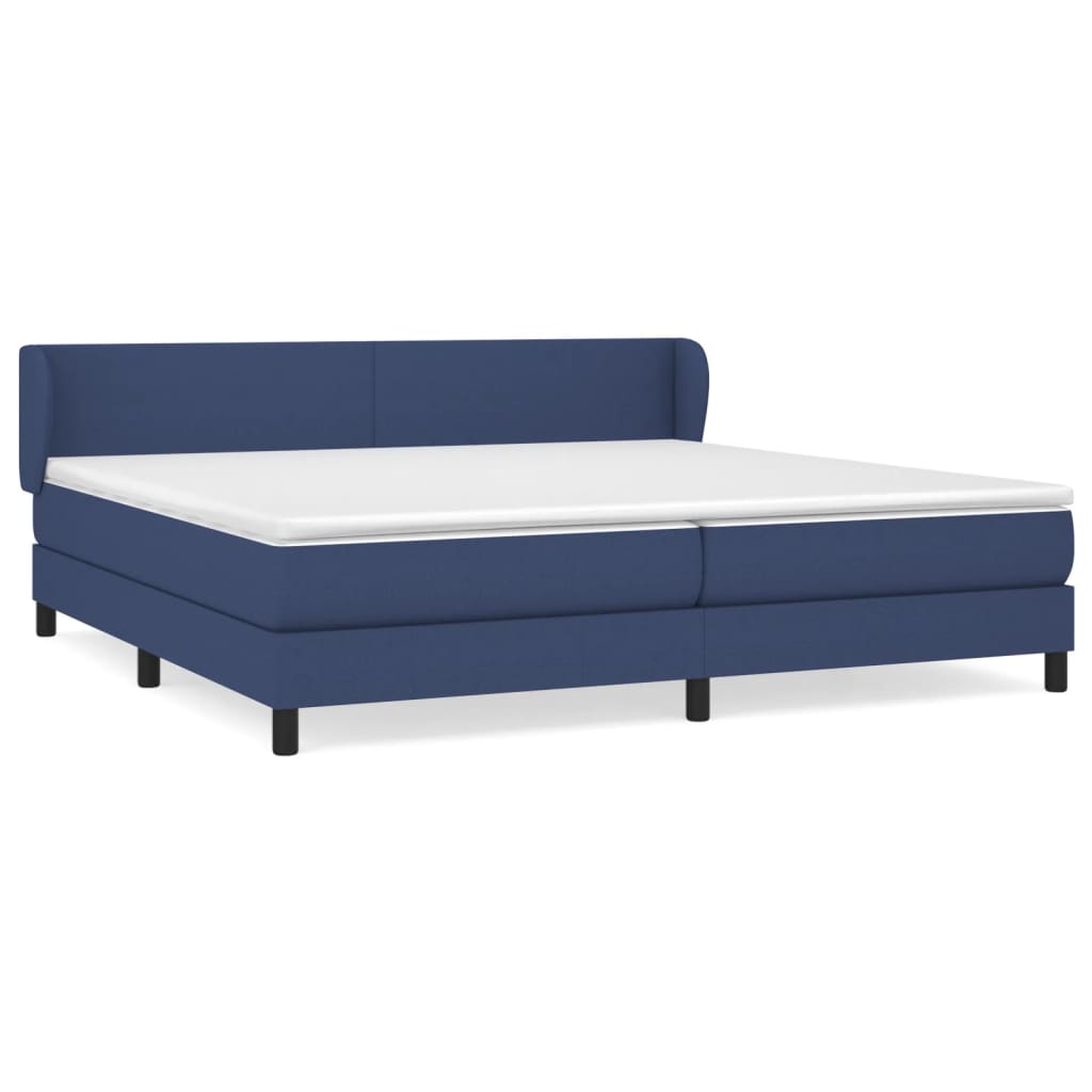 Boxspring met matras stof blauw 200x200 cm is nu te koop bij PeponiXL, paradijselijk wonen!