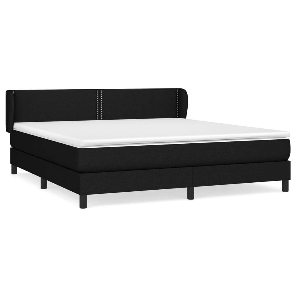 Boxspring met matras stof zwart 160x200 cm is nu te koop bij PeponiXL, paradijselijk wonen!