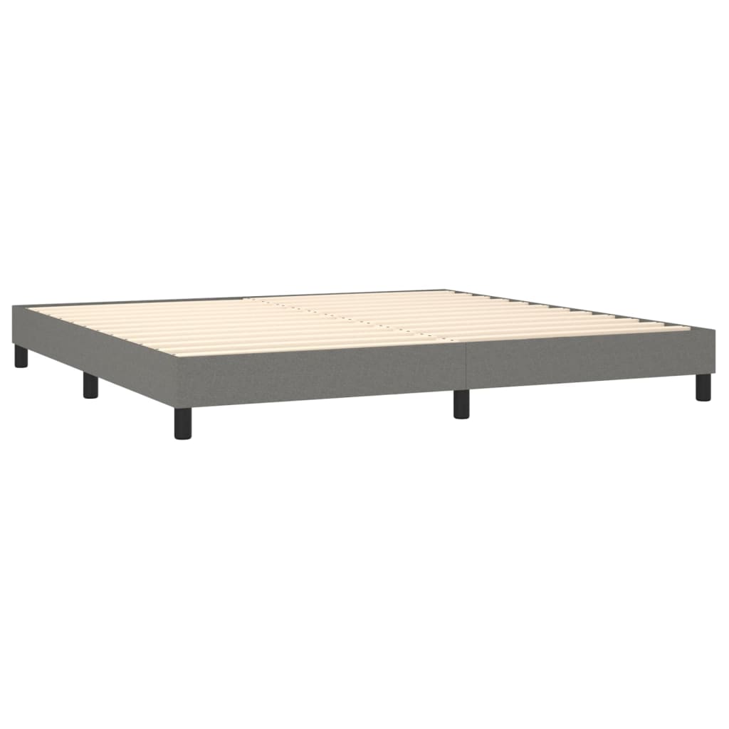 Boxspring met matras stof donkergrijs 200x200 cm is nu te koop bij PeponiXL, paradijselijk wonen!