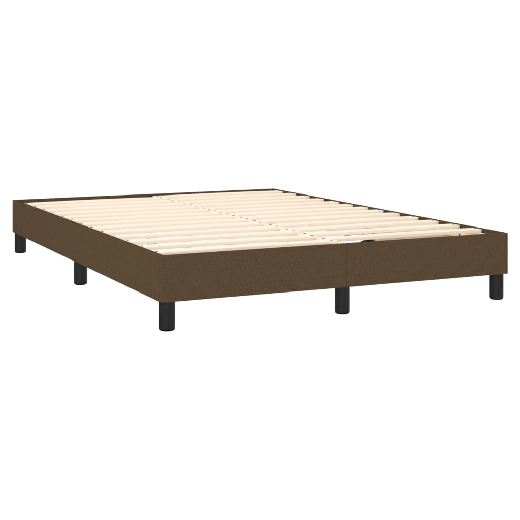 Boxspring met matras stof donkerbruin 140x200 cm is nu te koop bij PeponiXL, paradijselijk wonen!
