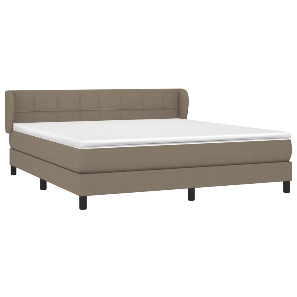 Boxspring met matras stof taupe 180x200 cm is nu te koop bij PeponiXL, paradijselijk wonen!