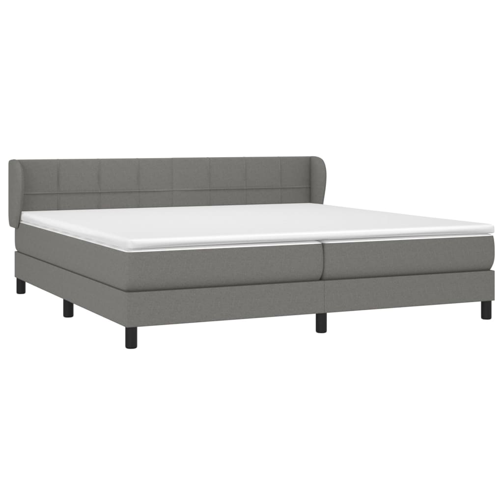 Boxspring met matras stof donkergrijs 200x200 cm is nu te koop bij PeponiXL, paradijselijk wonen!
