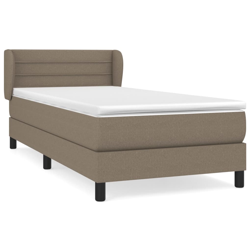 Boxspring met matras stof taupe 80x200 cm is nu te koop bij PeponiXL, paradijselijk wonen!