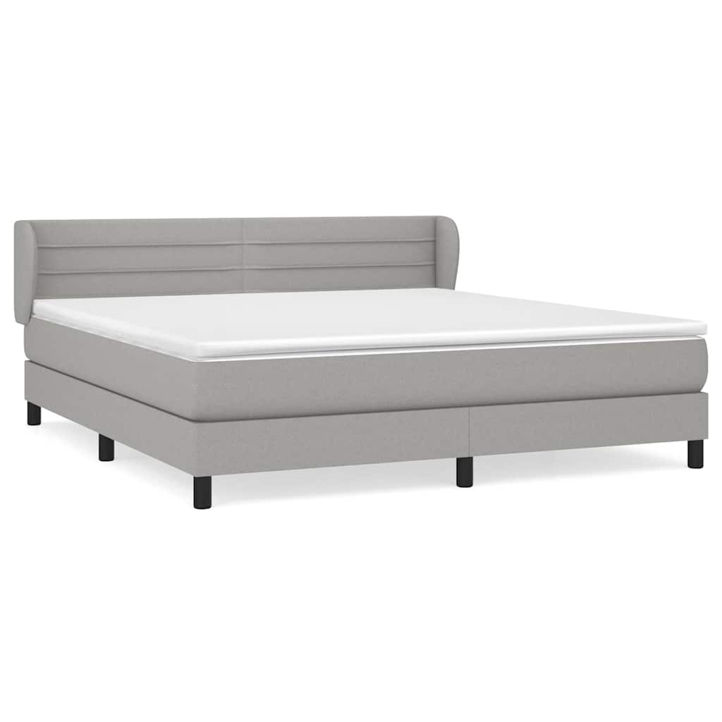 Boxspring met matras stof lichtgrijs 160x200 cm is nu te koop bij PeponiXL, paradijselijk wonen!