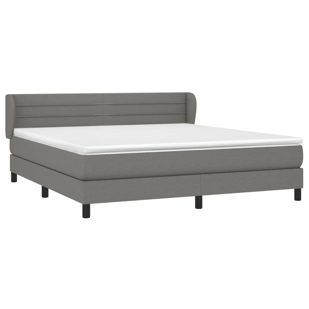 Boxspring met matras stof donkergrijs 160x200 cm is nu te koop bij PeponiXL, paradijselijk wonen!