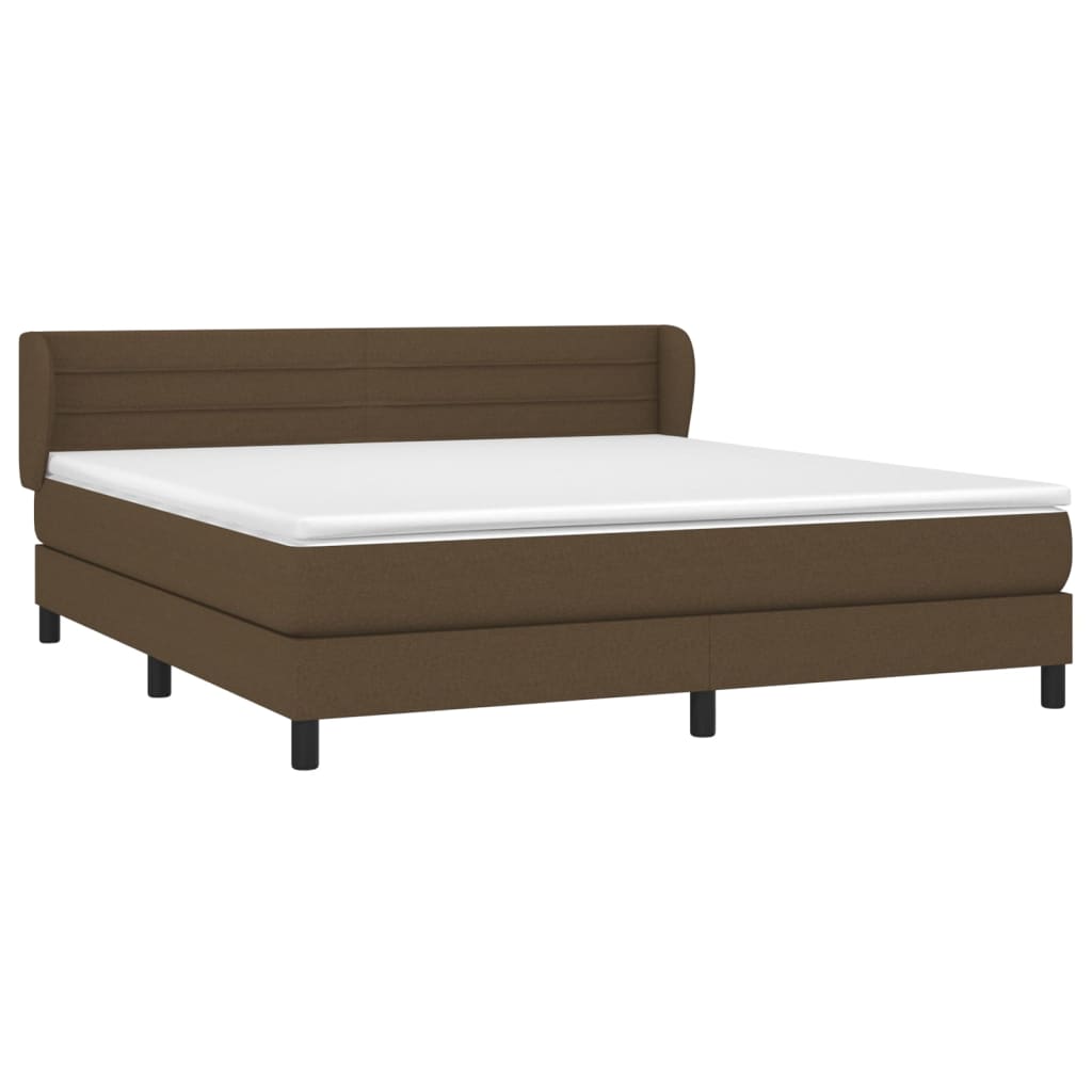 Boxspring met matras stof donkerbruin 160x200 cm is nu te koop bij PeponiXL, paradijselijk wonen!