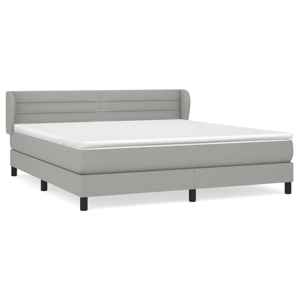 Boxspring met matras stof lichtgrijs 180x200 cm is nu te koop bij PeponiXL, paradijselijk wonen!